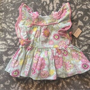 2 for 30✨NEW Pastourelle by Pippa & Julie Floral Double Ruffle Dress 3-6 Months